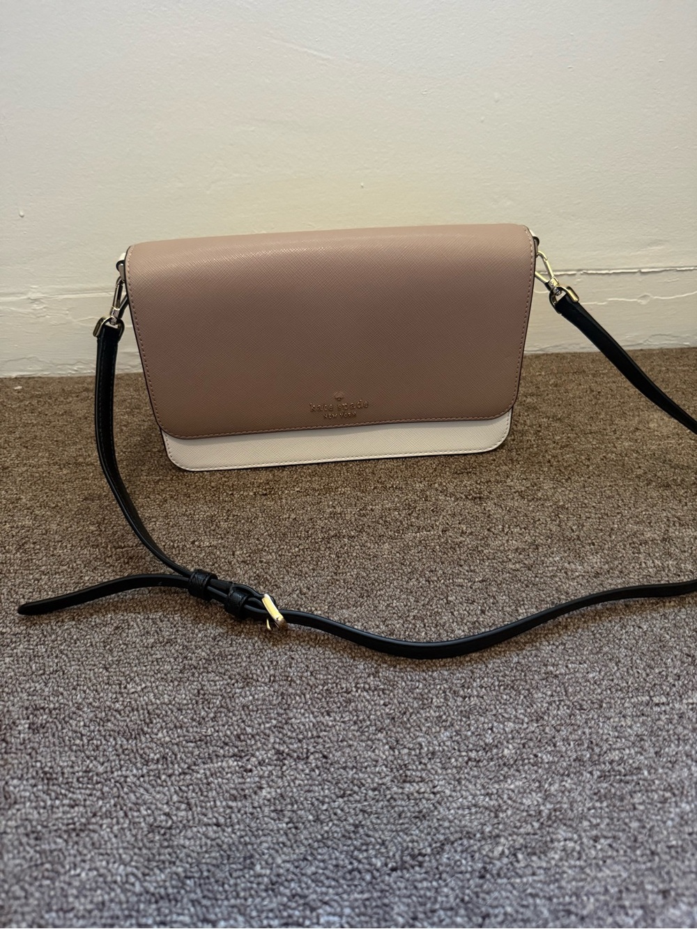 Kate Spade Colorblock Flap Crossbody & Matching wallet bundle |Toasted Hazelnut - Picture 12 of 13